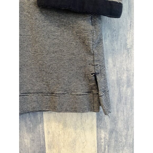 Croft And Barrow Women’s Blue Striped 3/4 Sleeve Collard Shirt Top Lux Comfort - Picture 5 of 10